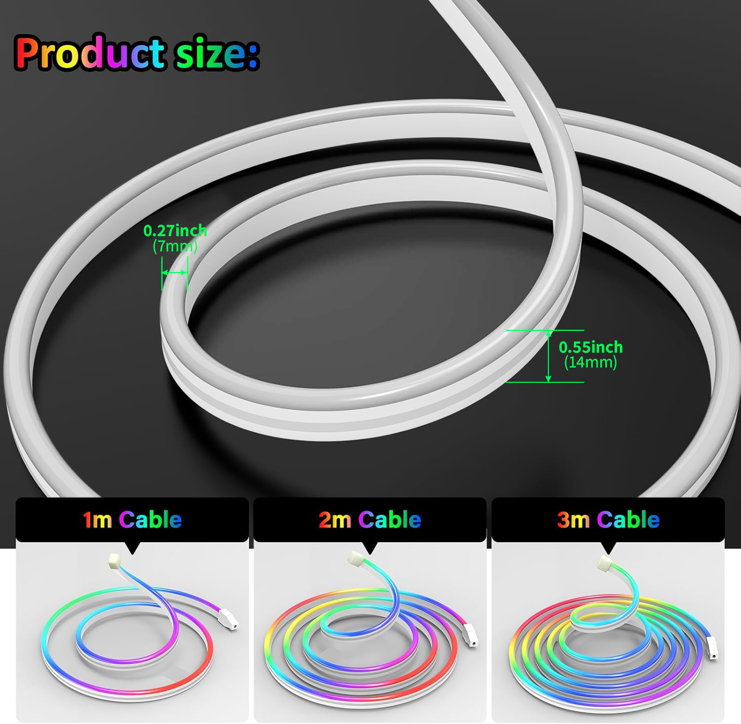 USB DC5V RGBIC Flexible Neon S - Music 评论和价格