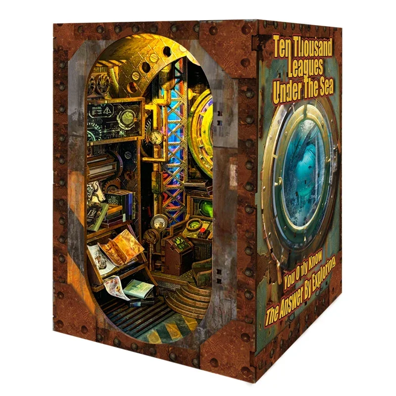 Ten Thousand Leagues Under the - Diy Wooden Book Nook Kit Shelf Insert 评论和价格