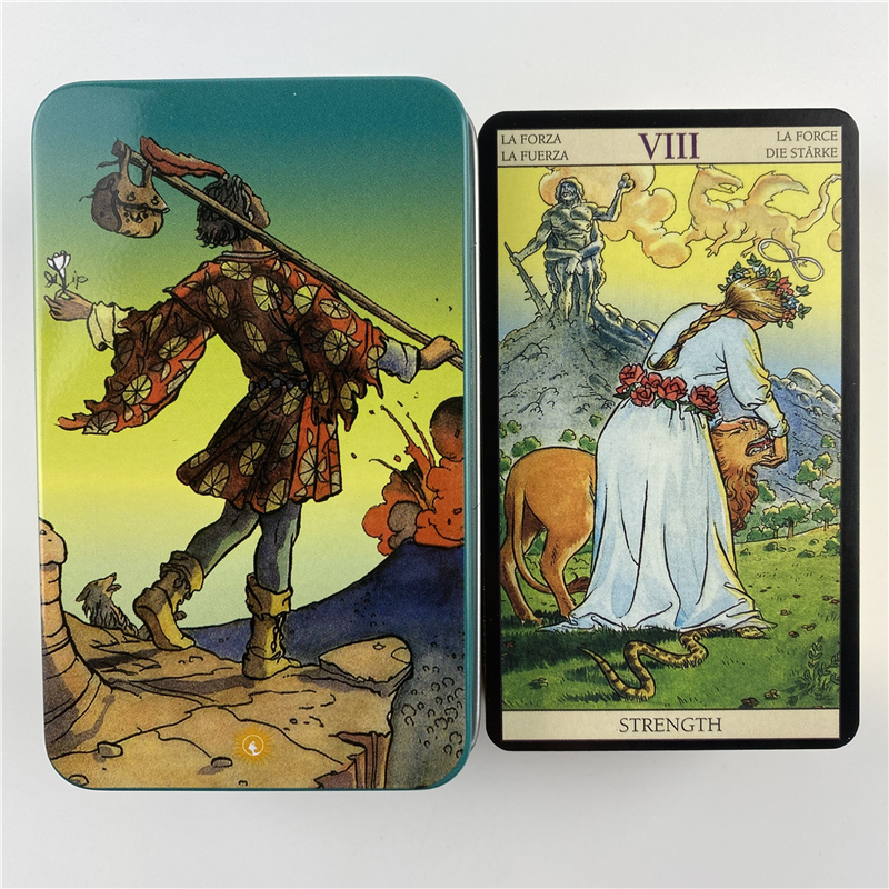 Metal Box Gilded Edition Back  - Tarot Deck With Guidebook 评论和价格