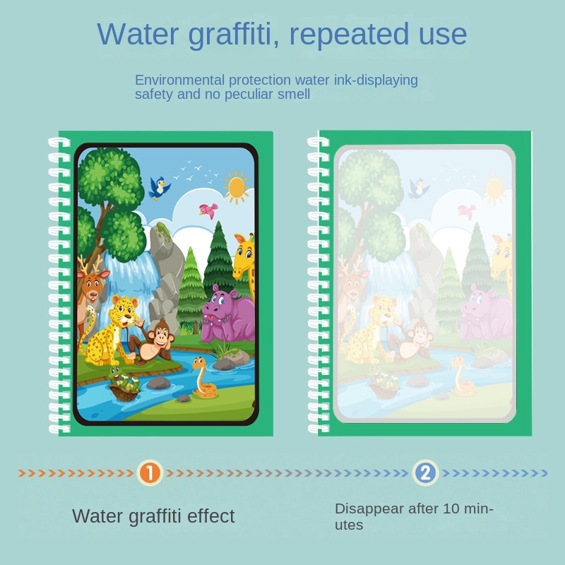 Magic Water Drawing Book Child - Reusable Water Magic Coloring Book 评论和价格