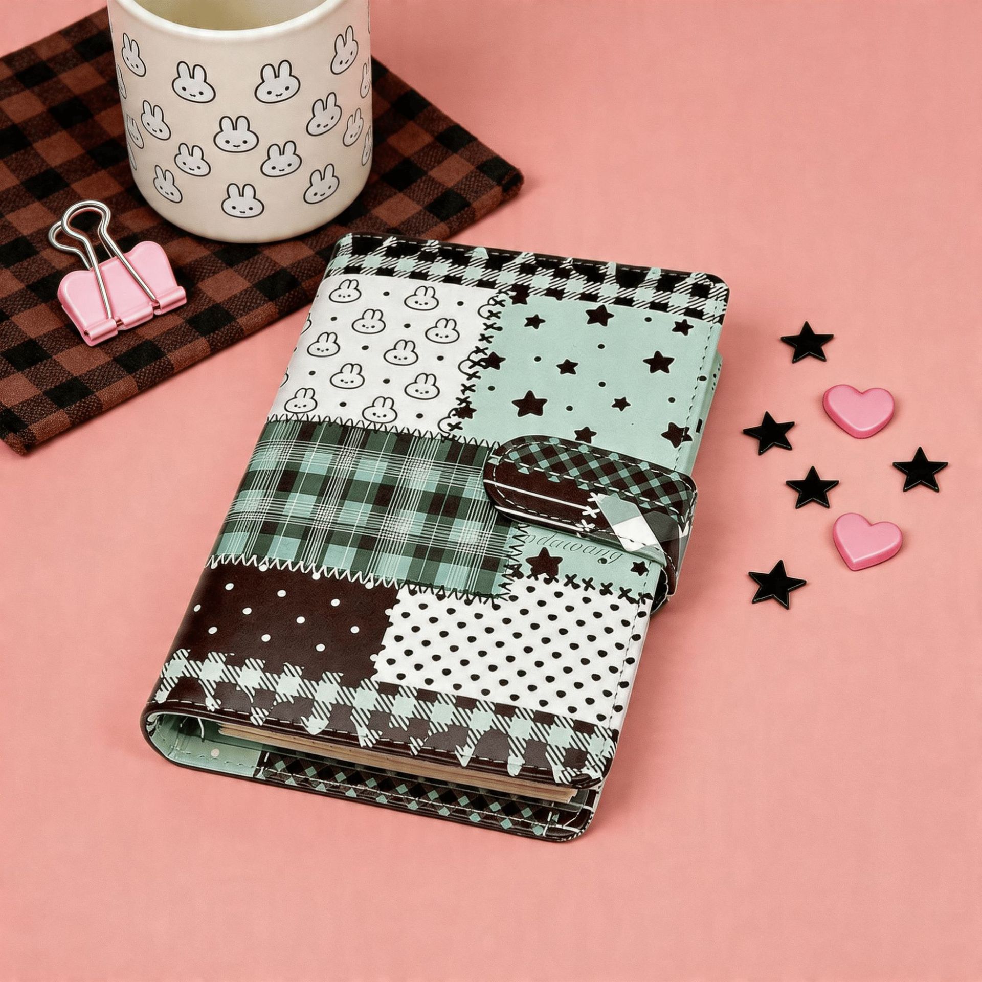 A6 Green Spliced Grid Notebook - Blank Sheet Music Notebook 评论和价格