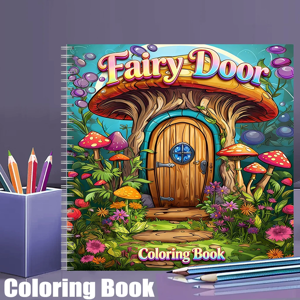 Coloring Book Fairy Door for A - Adult Coloring Book Stress Relief 评论和价格