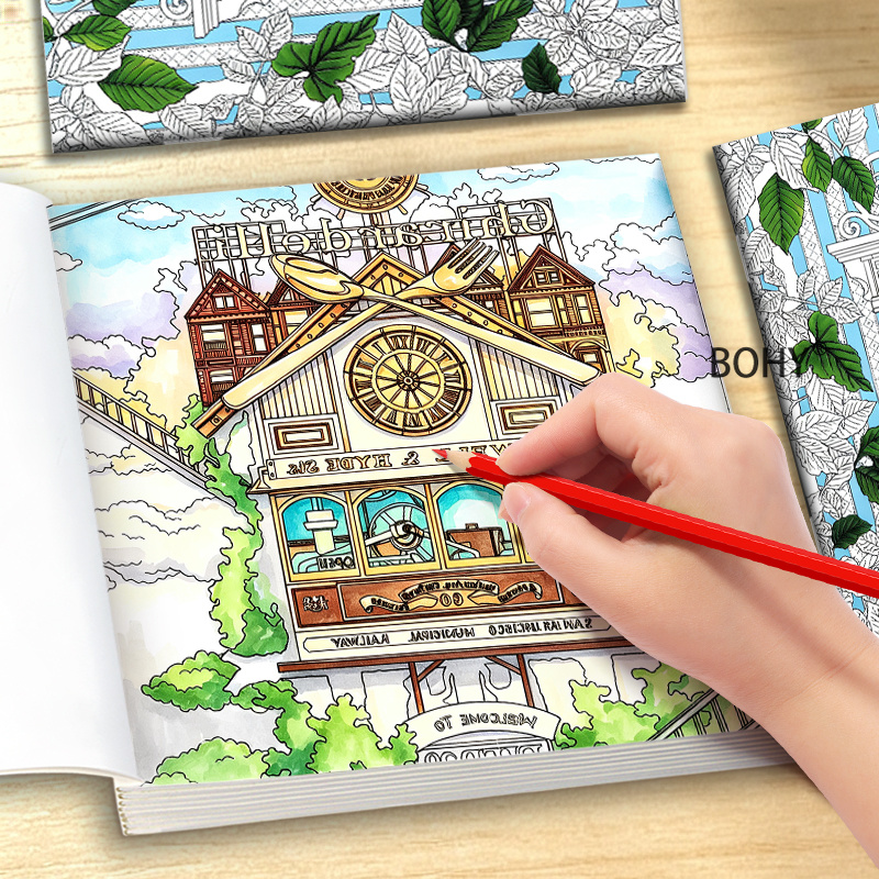 1 Time Travel Themed Coloring  - Adult Coloring Book Stress Relief 评论和价格