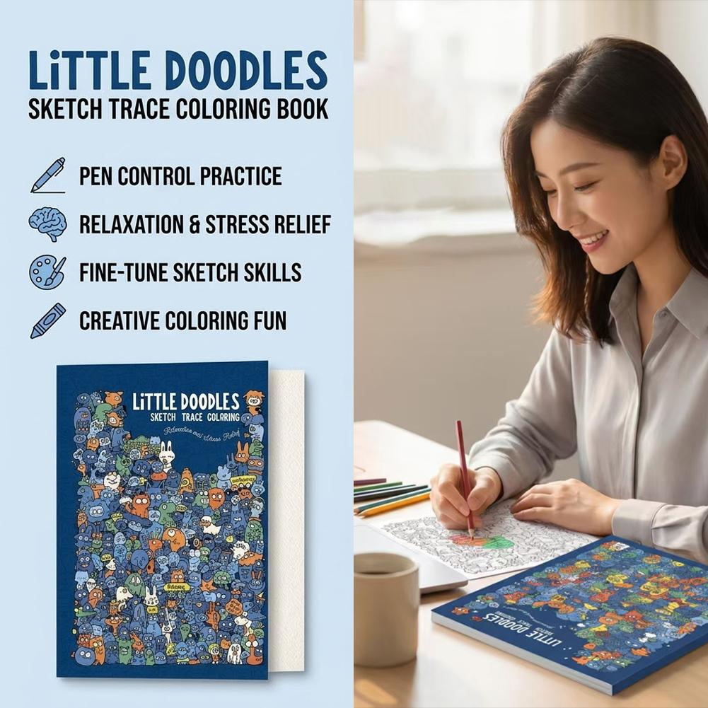 Sketch Trace Coloring Book Lit - Adult Coloring Book Stress Relief 评论和价格