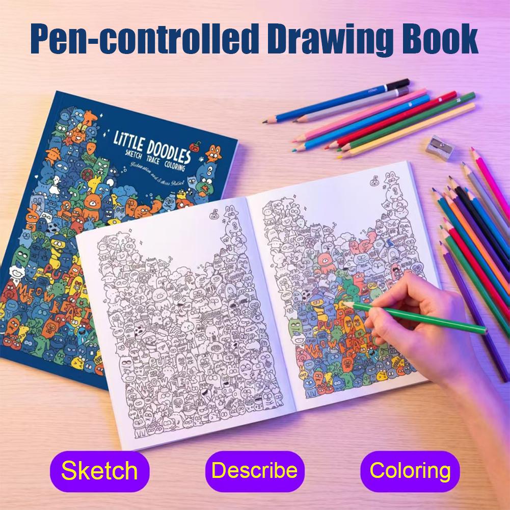 Sketch Trace Coloring Book Lit - Adult Coloring Book Stress Relief 评论和价格